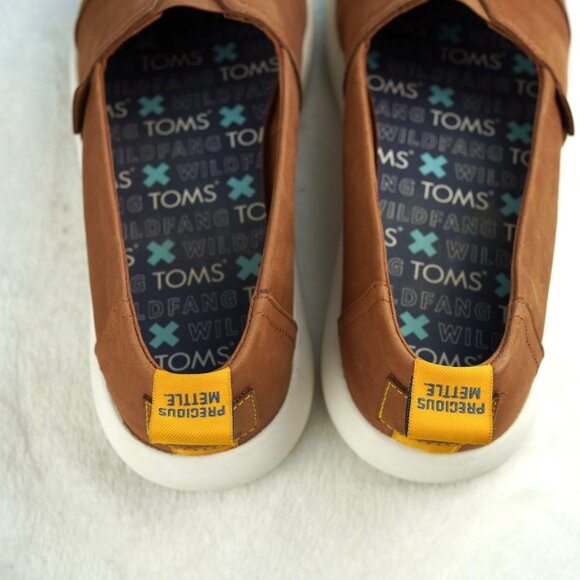 TOMS Wildfang Precious Mettle Alpargata Brown Slip-On Sneakers Womens 12 EU 43.5 - Picture 4 of 8